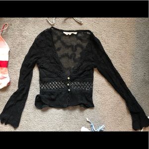 Long sleeve eyelet top from Revolve